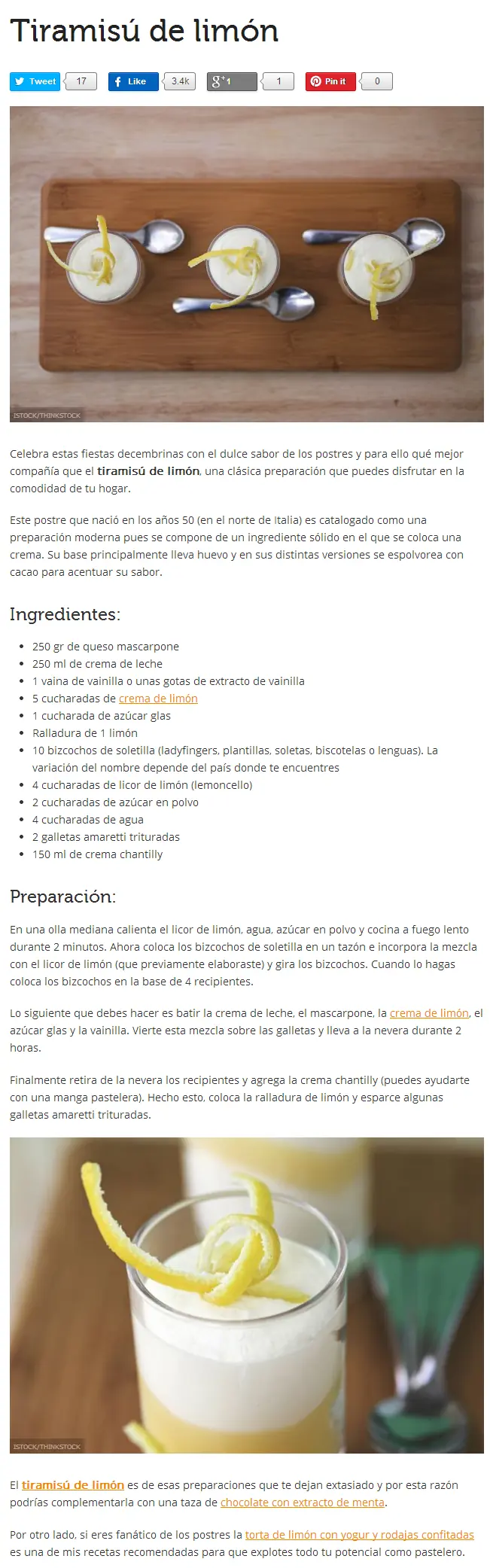 Tiramisú de limón