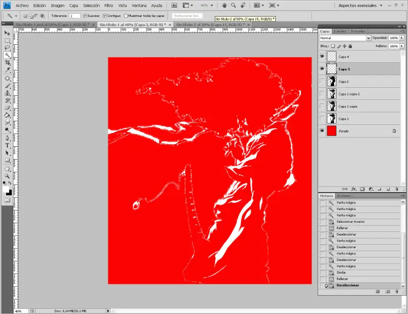 Tutorial Stencil 3 Capas Afro Samurai
