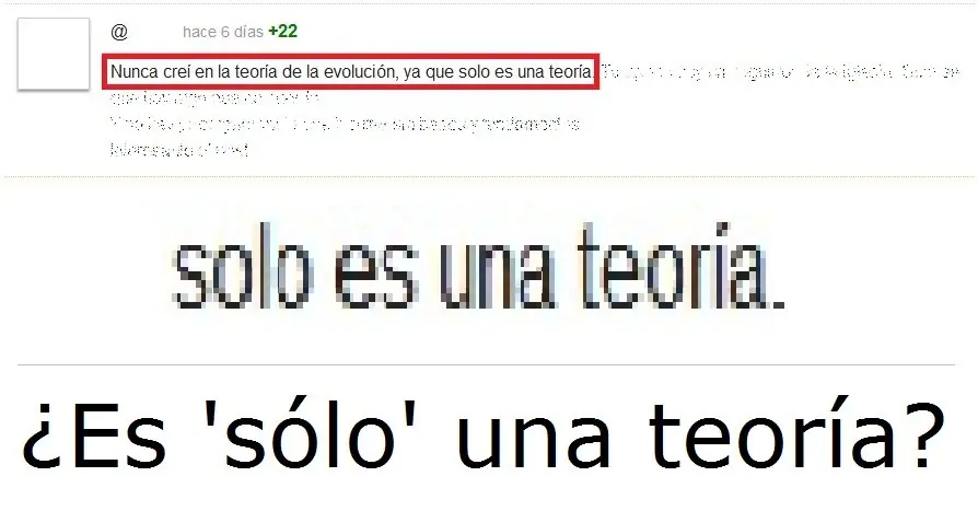 "Teoría" de la Evolución