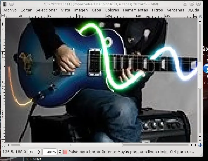 Cómo crear efecto neón de colores en Gimp.