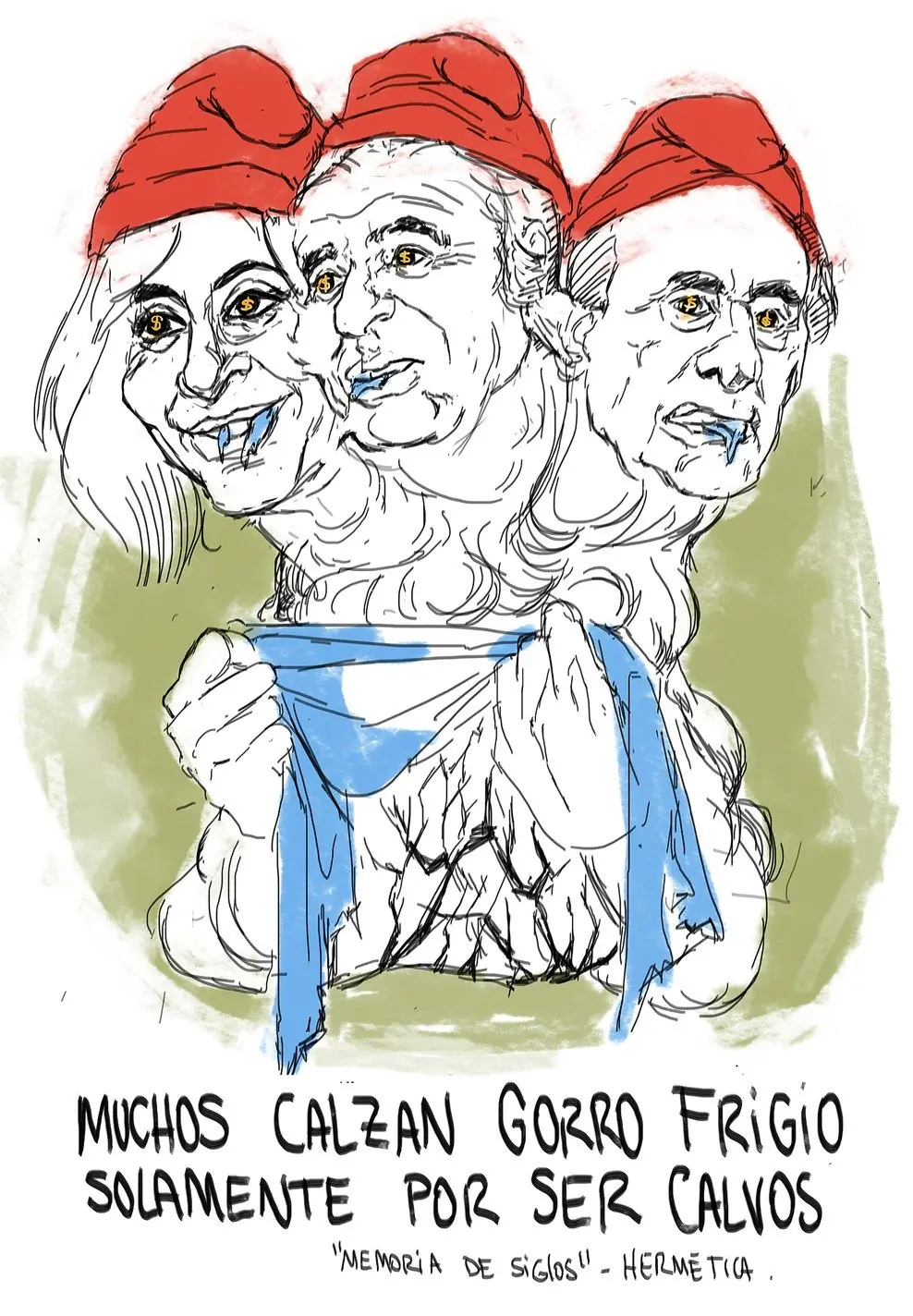 Muchos calzan gorro frigio solamente por ser calvos