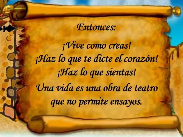 Las cosas de la vida, (fabula).