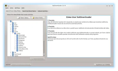 Aplicacion Para Cargar y Descargar Subtitulos En Linux