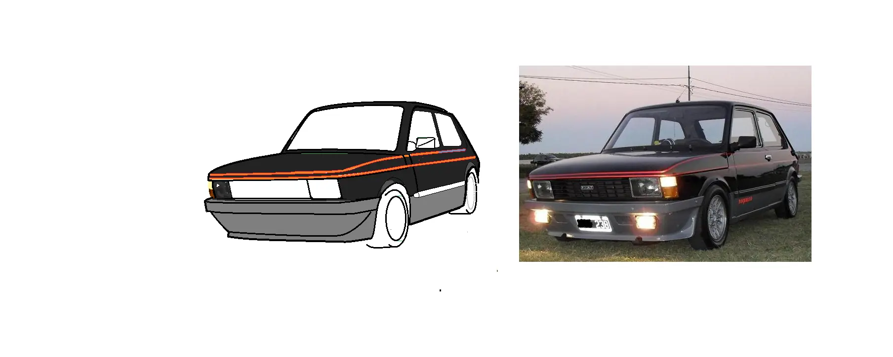 Fiat Sorpasso Iava en Paint