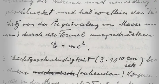 E=MC2 y otros manuscritos de Albert Einstein