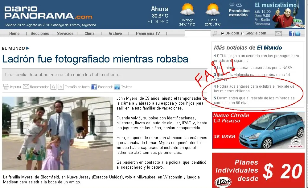 Fail en Diario Panorama!