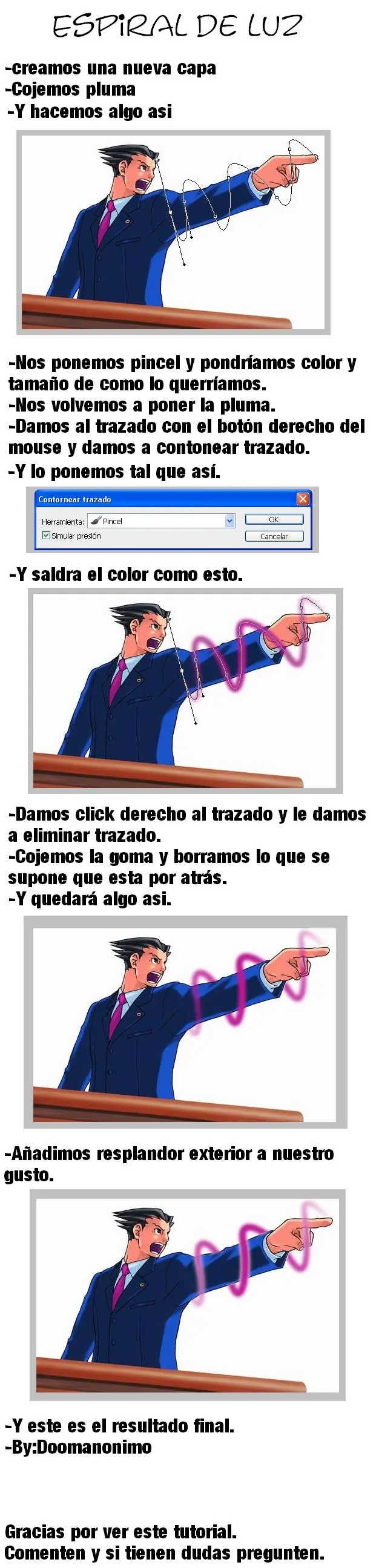 Tutorial photoshop espiral de luz
