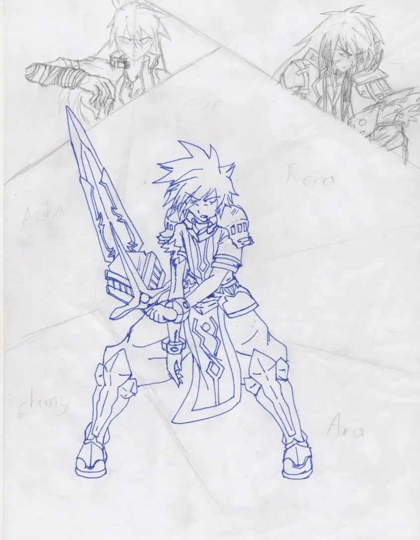 dibujo de elsword