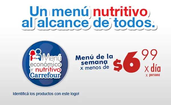 Comer con 6$ por dia y el menu Carrefour