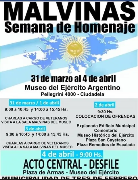 Actos por el 2 de abril en BS AS.