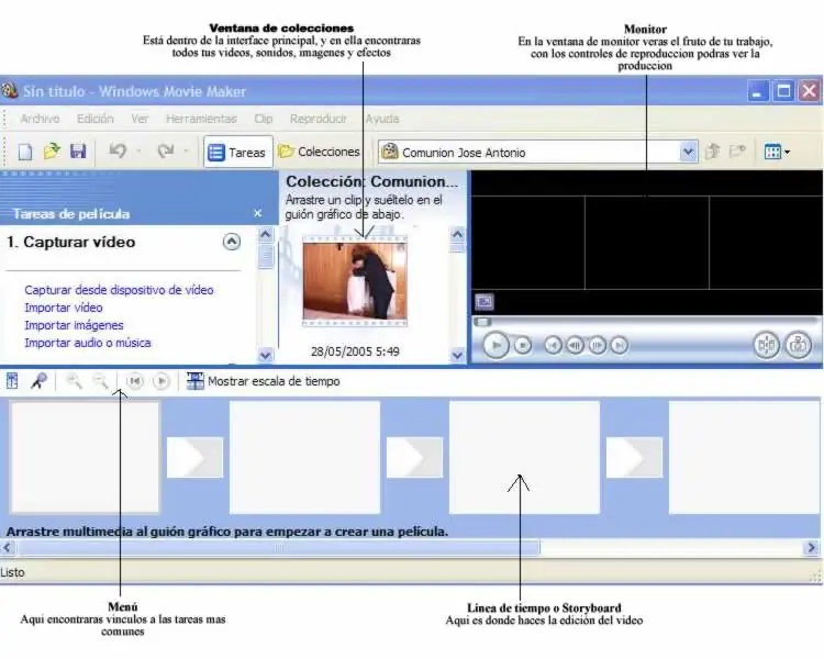 Manual para la captura y edición de video con Windows Movie
