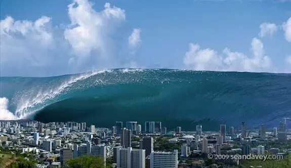 Geologos advierten gran tsunami que arrasaría california