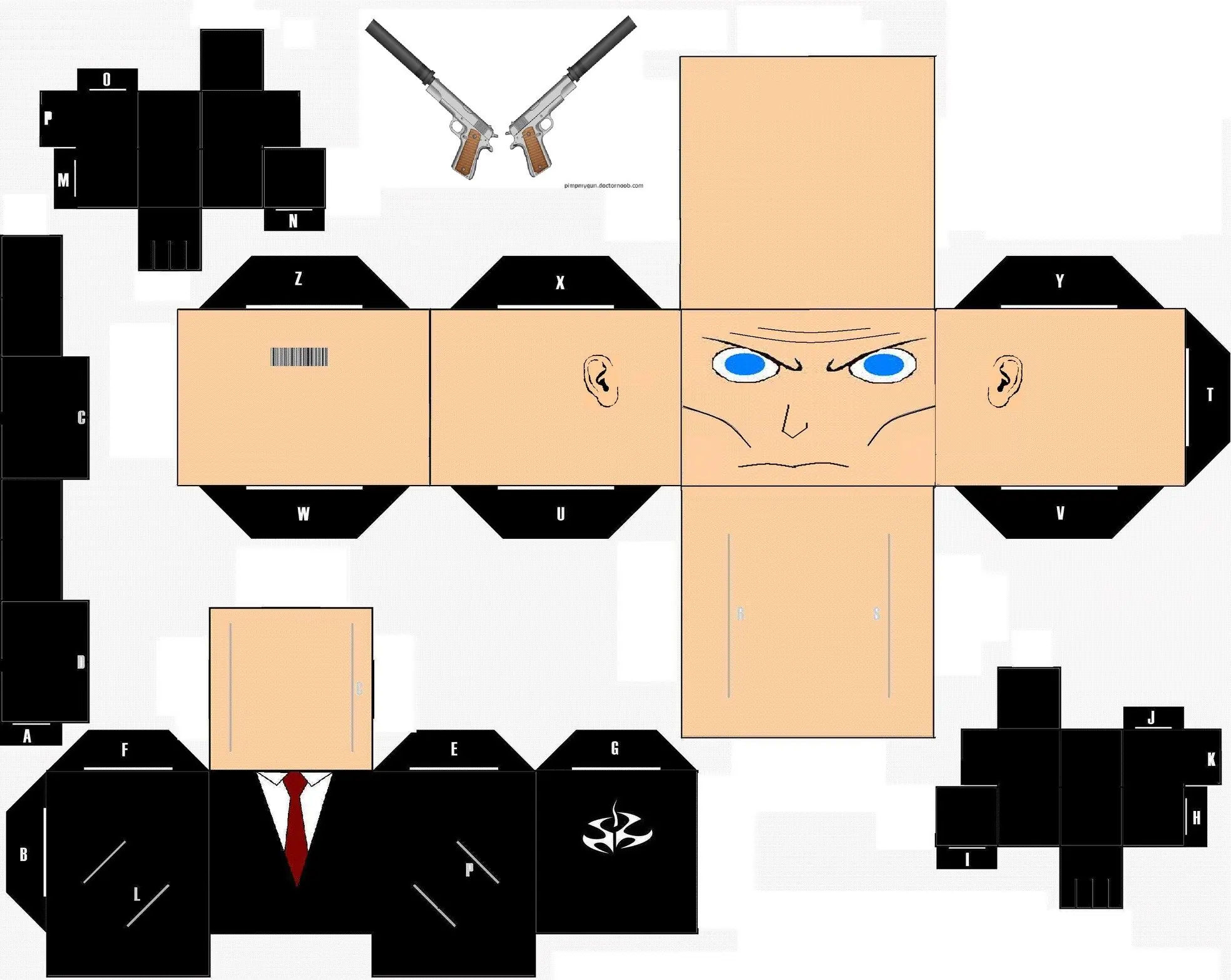 Cubeecraft de Hitman, el agente 47 por fin en papel.