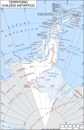 Mapas - ingleses y chilenos quieren la antartida