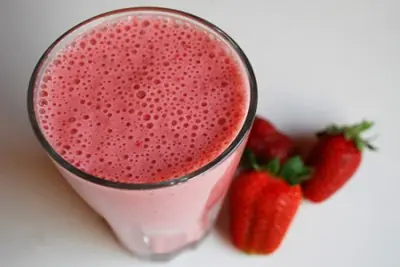 Receta de batido de fresas y limón