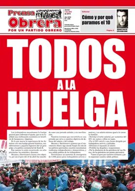 Partido Obrero: Todos a la huelga