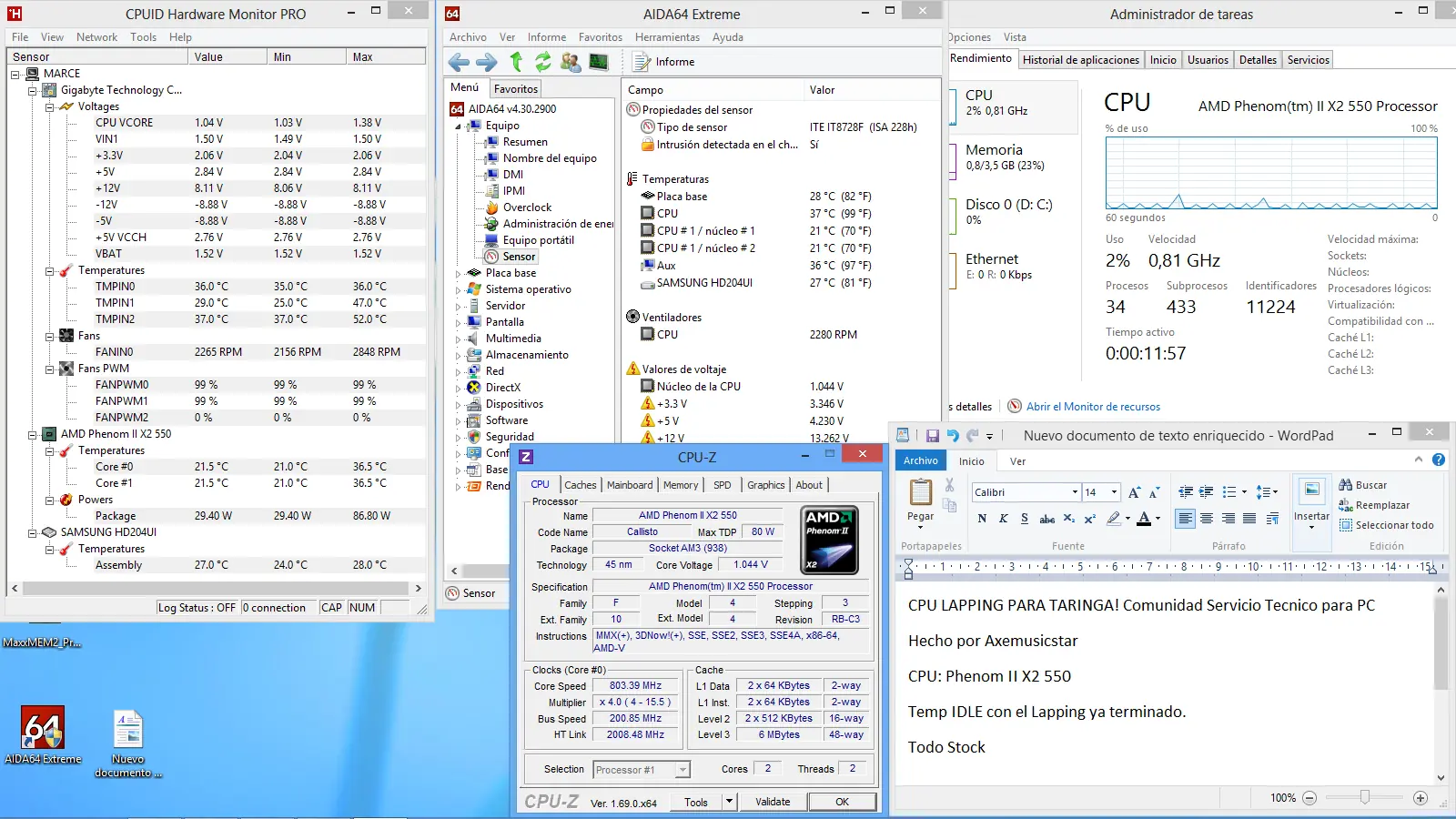 Lapping y Unlock Cores AMD