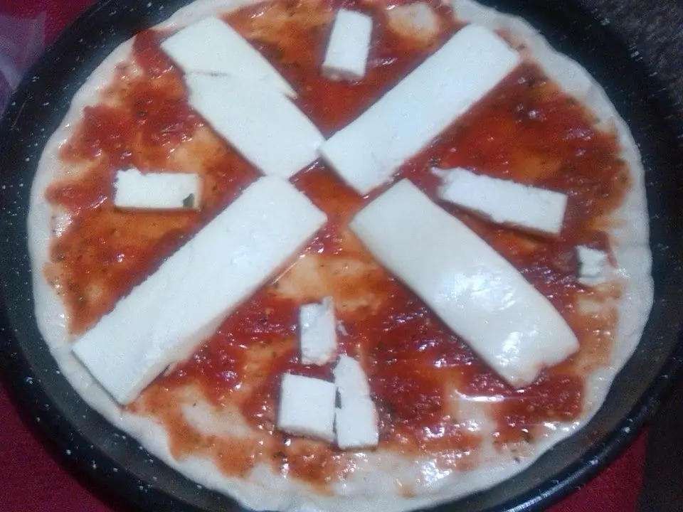 pizza casera fácil,  foto-receta