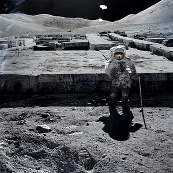 seres y construcciones en la luna
