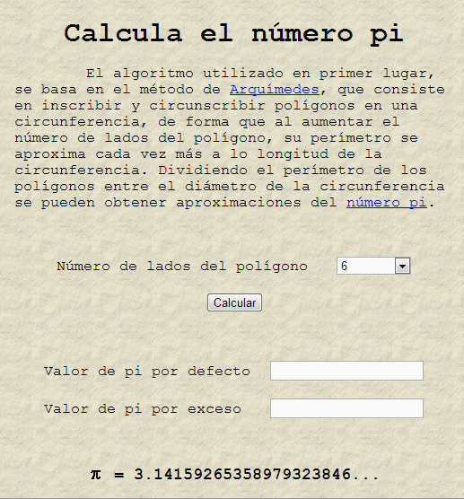 Como se calcula el valor del numero Pi
