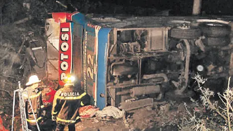 Once muertos por el vuelco de un micro en Jujuy