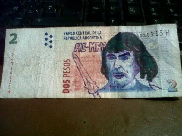 de 2 pesos