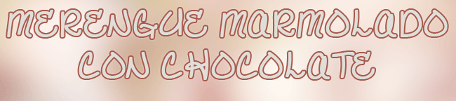 Merengue marmolado con chocolate