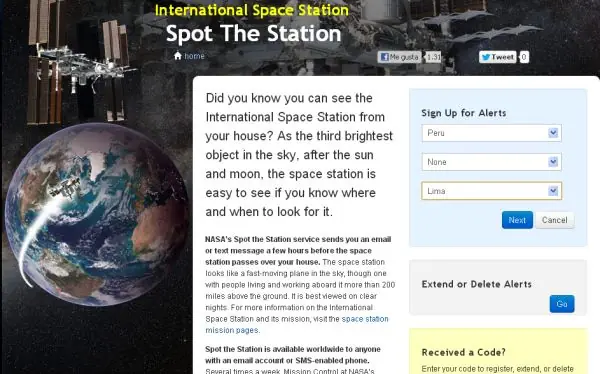 NASA te avisará cuando Estación Espacial pase sobre tu cas