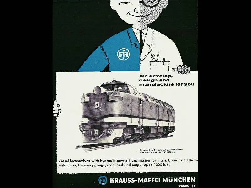 Locomotoras diesel hidráulicas Krauss Maffei de Southern Pa