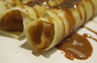 Panqueques con dulce de leche