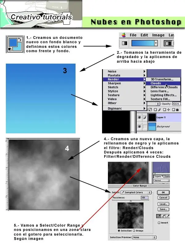 Nubes en photoshop