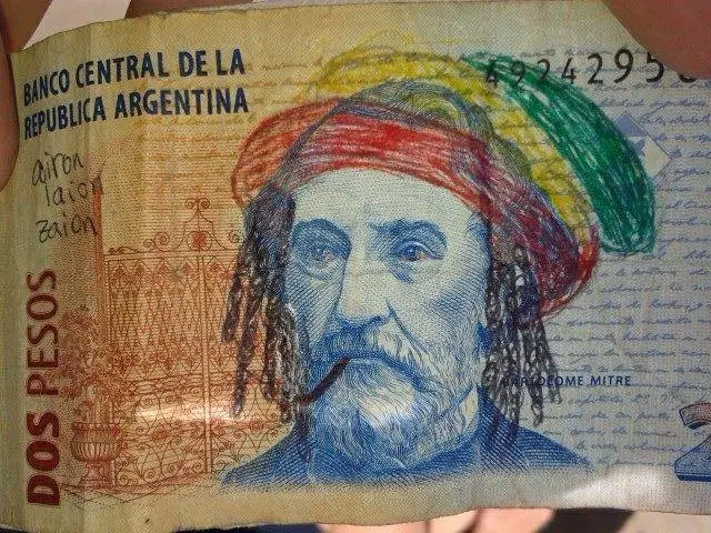 Fenómeno viral: arte en los billetes de 2 pesos