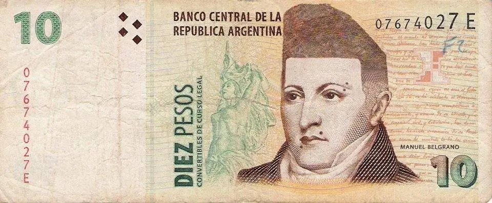 de 2 pesos