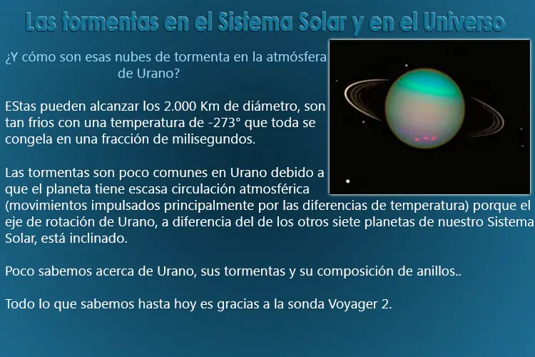 Las tormentas en el Sistema Solar y en el Universo!