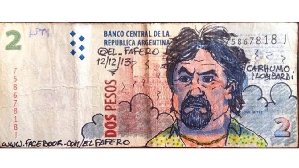 Fenómeno viral: ''Arte'' en los billetes de 2 pesos