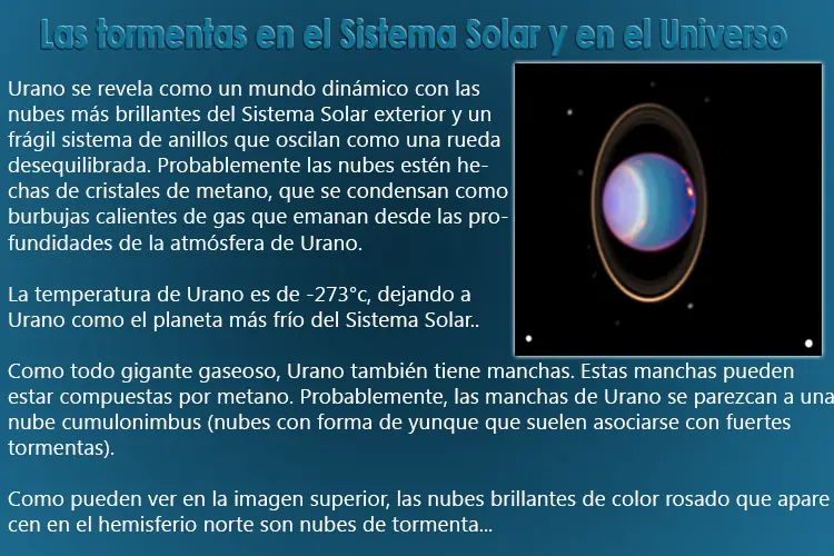 tormentas en el universo