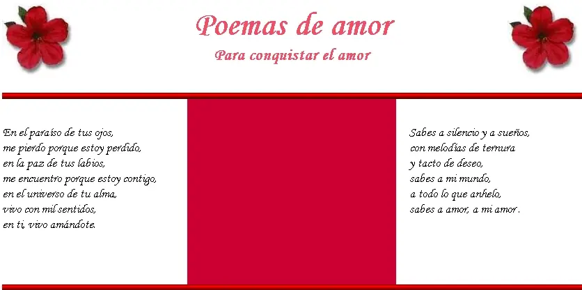 Poemas de amor , para enamorar o conquistar primera parte