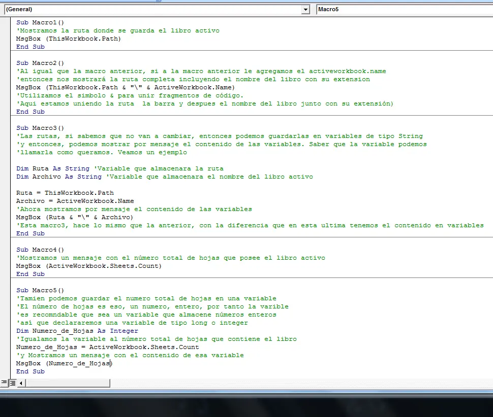 1. Programación en Excel. VBA. Automatización de tareas.