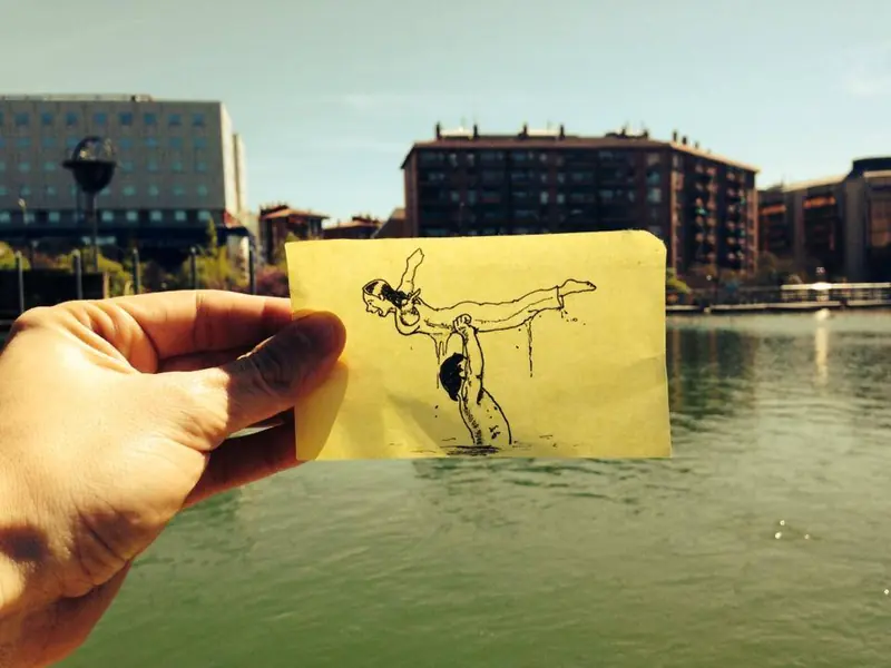 9 ejemplos brutales de Post-It Art