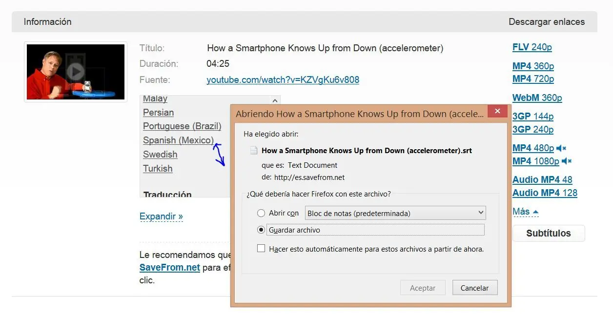 Como descargar videos de youtube con subtitulos