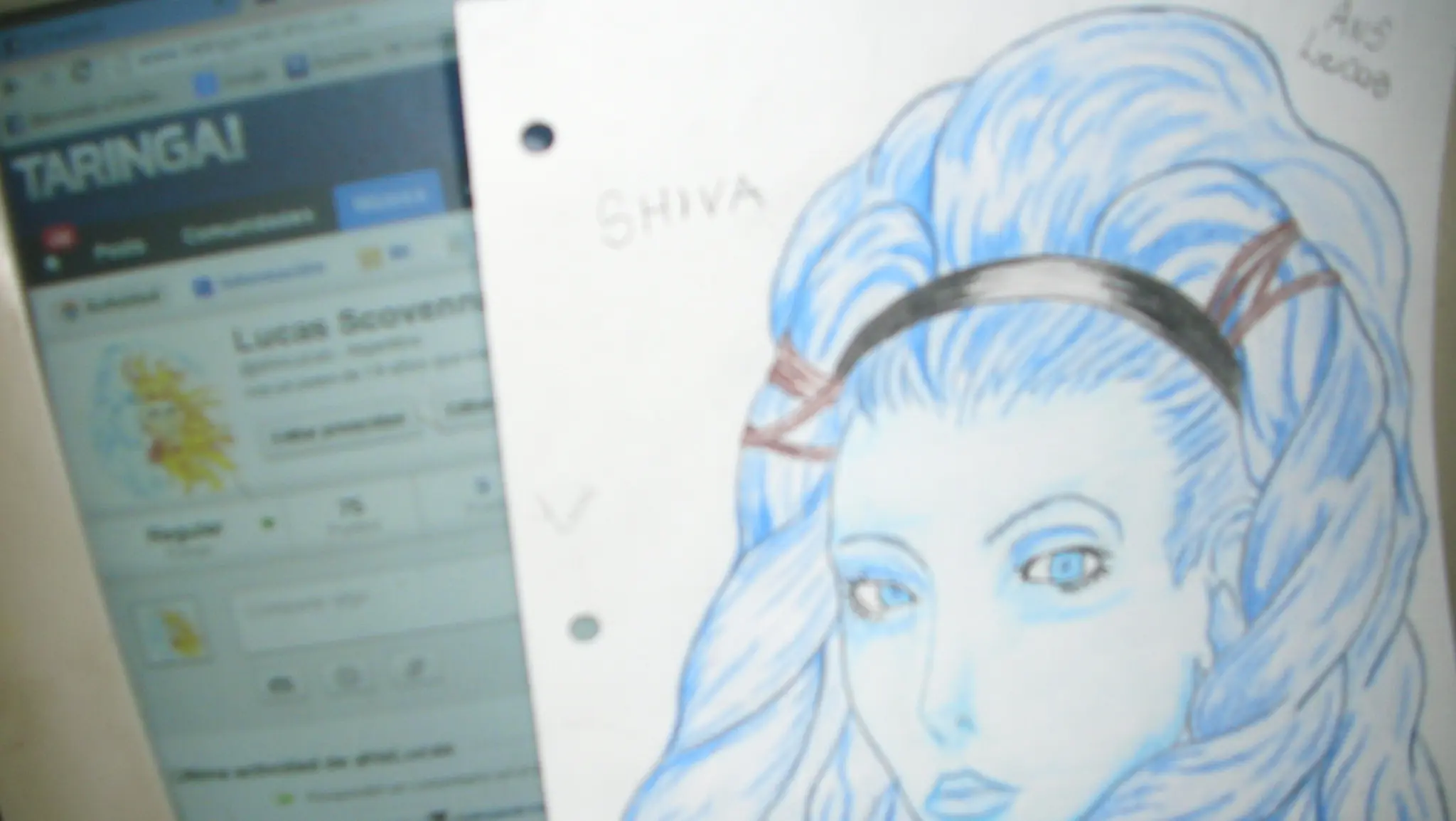 dibujo de shiva a color