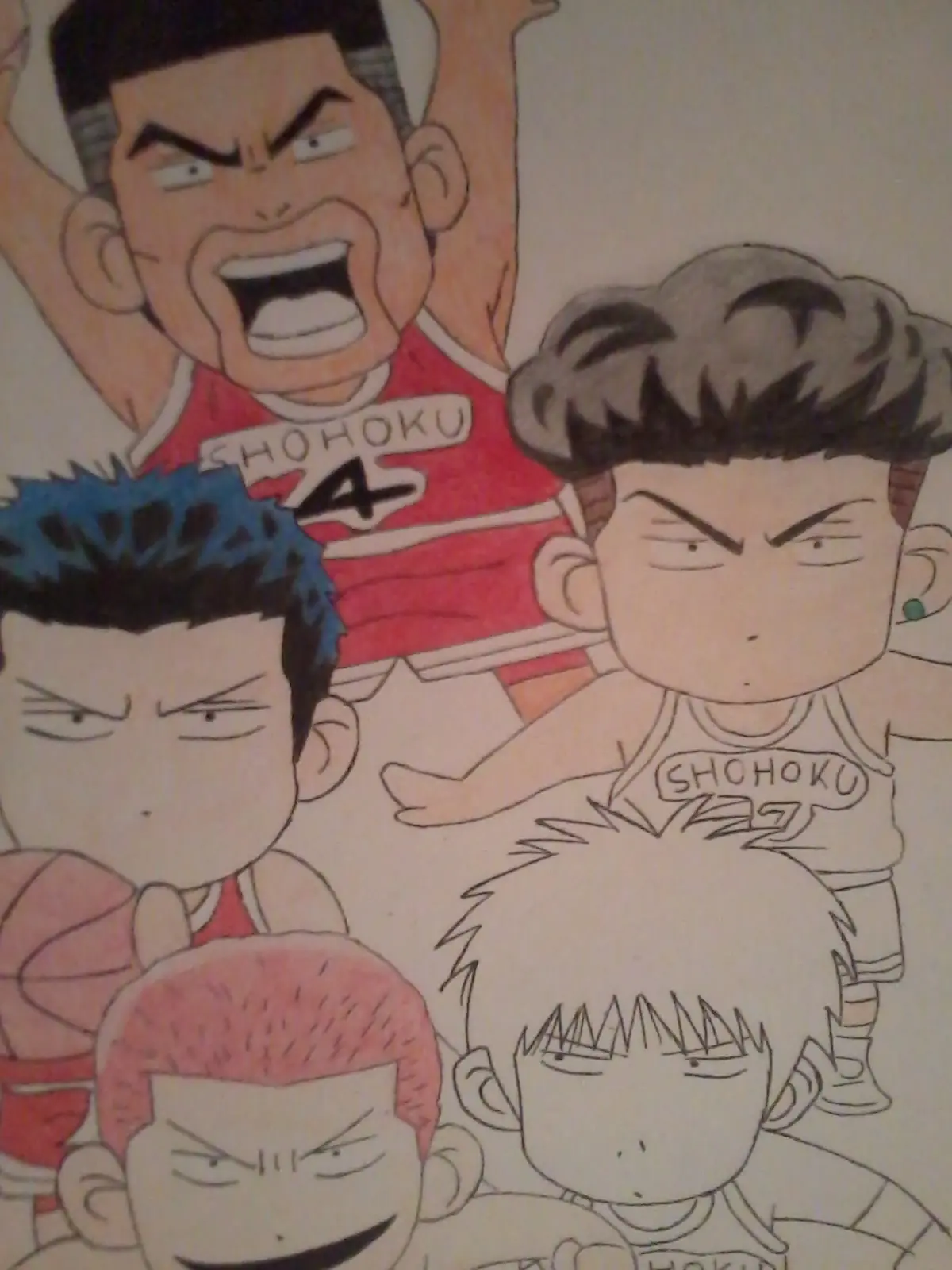 Dibujo de Slam Dunk(Shohoku)