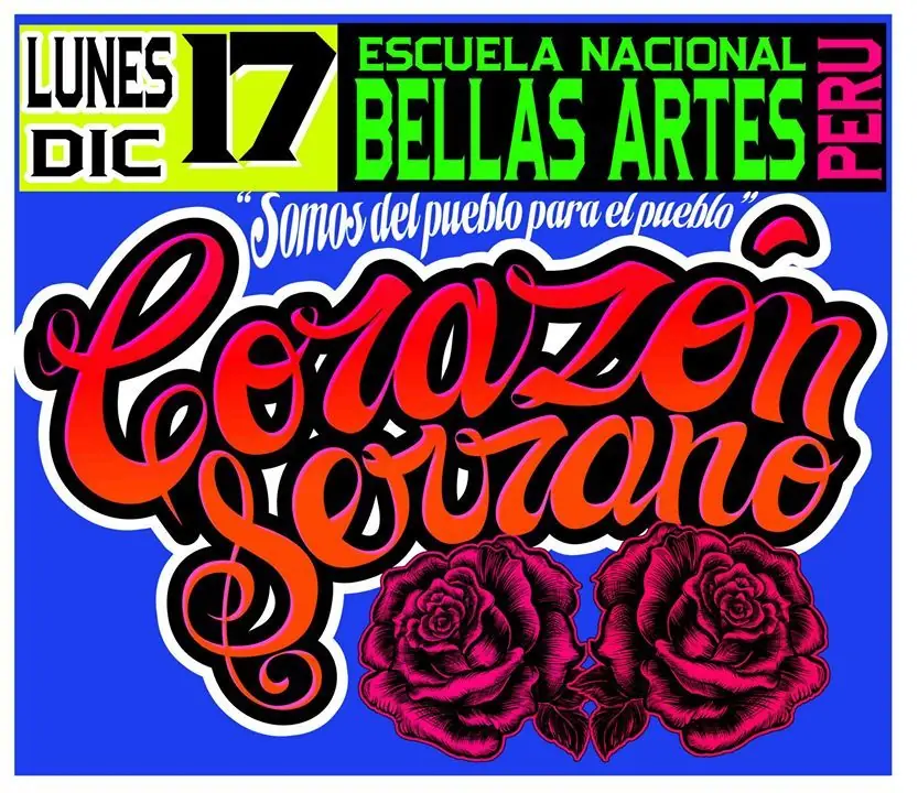 Arte popular, carteles en Lima Chicha