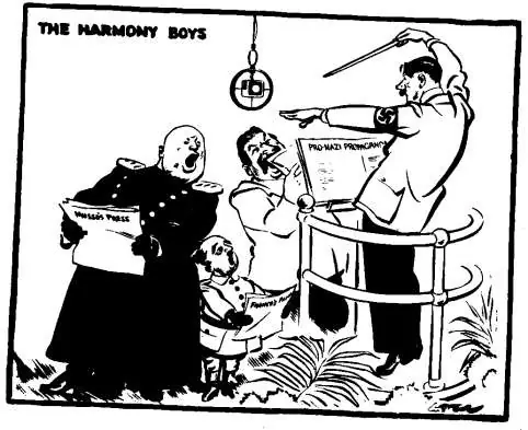 Segunda guerra mundial caricaturesca (personajes).