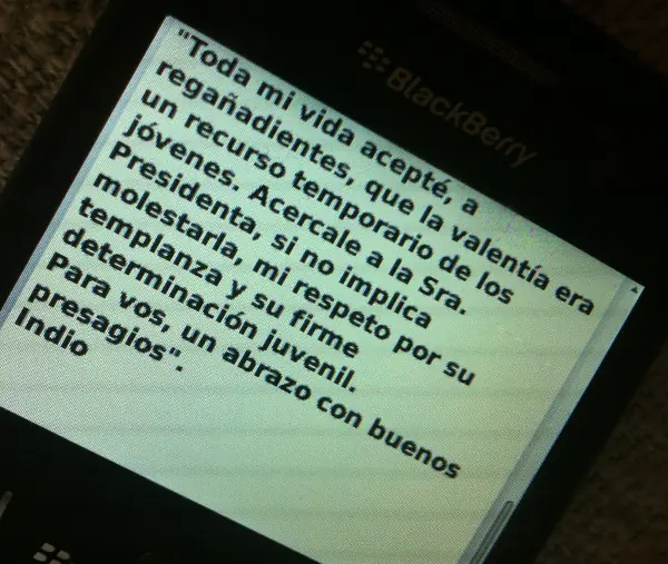 Mensaje de año nuevo de Indio Solari