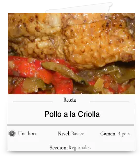 Pollo a la criolla, receta tipica de nuestro pais