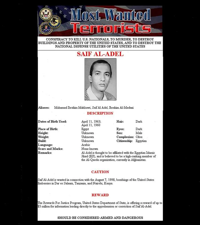 Al Qaeda nombra a Saif al-Adel como sucesor de Bin Laden