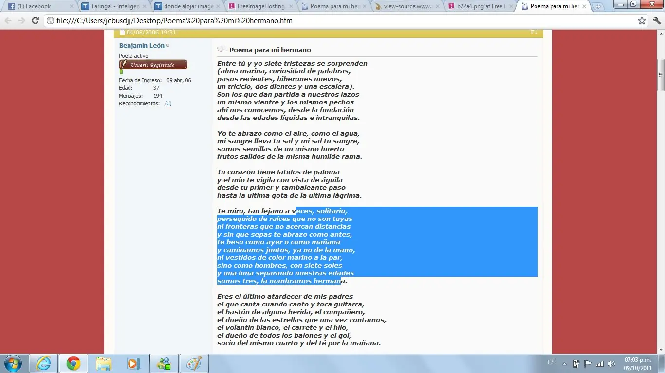 texto bloqueado