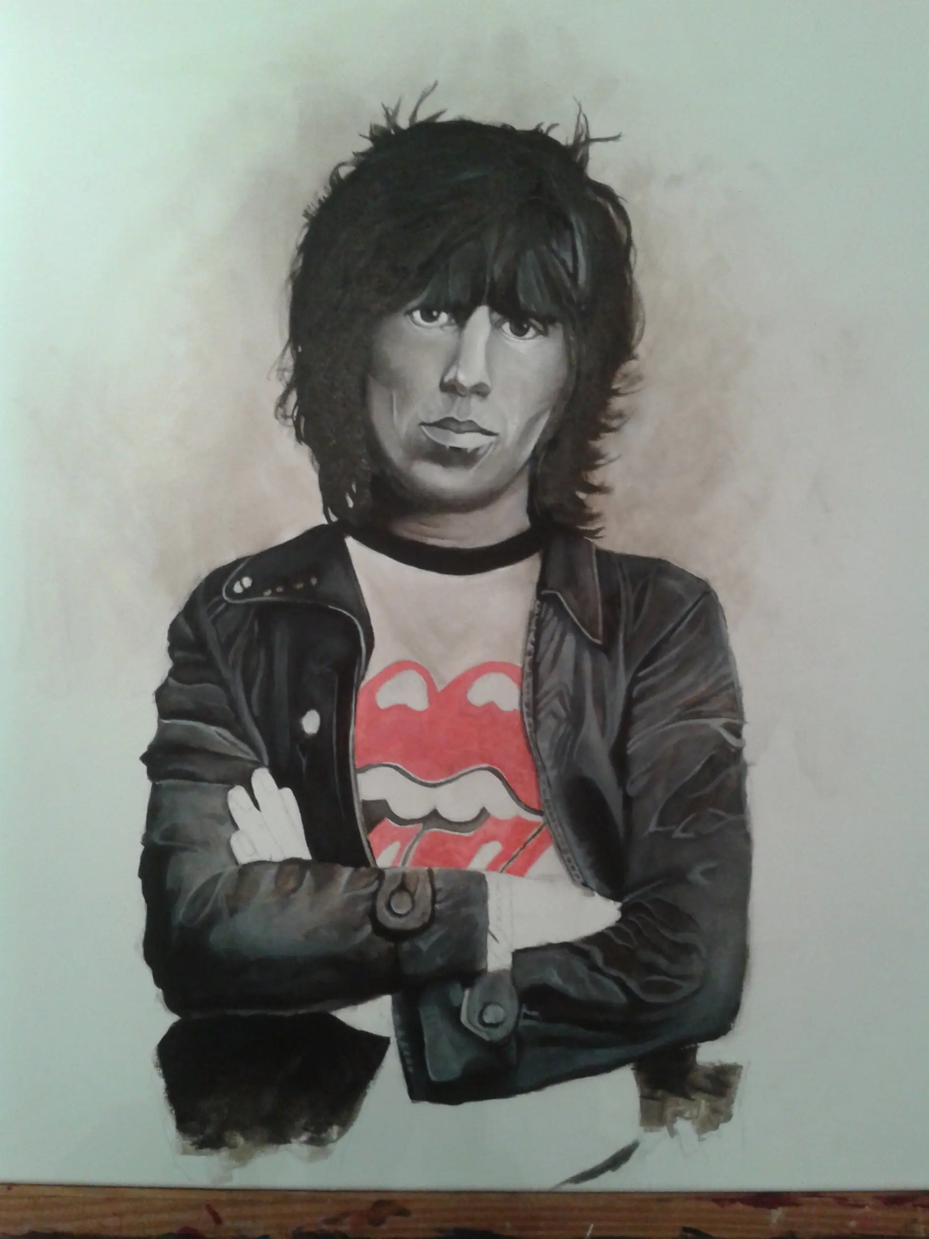 Cuadro al oleo terminado. Vamos los Stone!