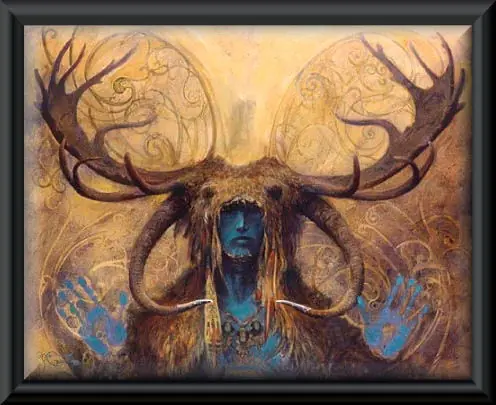 Arte Digital en Photoshop: Cernunnos Dios Pagano Celta